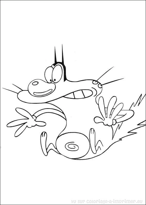 Illustration au trait Oggy et les Caffards #37909 de la collection Dessins animés et séries animées à colorier gratuitement