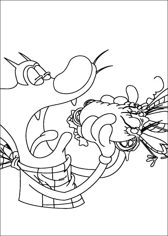 Coloriage Oggy et les Caffards #37957 à imprimer gratuitement, extrait de la collection Dessins animés et séries animées