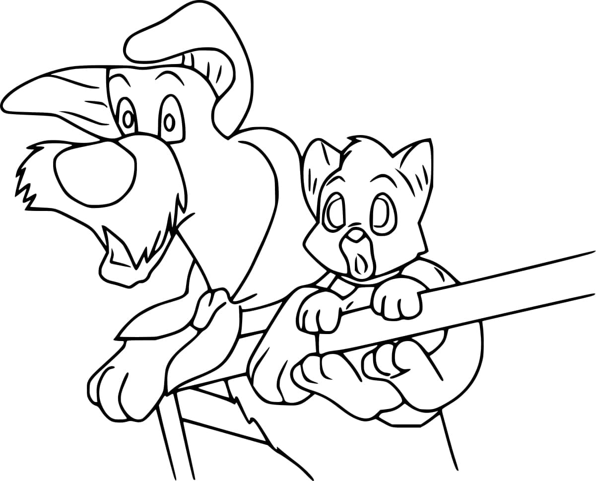 Page de coloriage Oliver et compagnie #214641, collection Dessins animés et séries animées, à imprimer et colorier