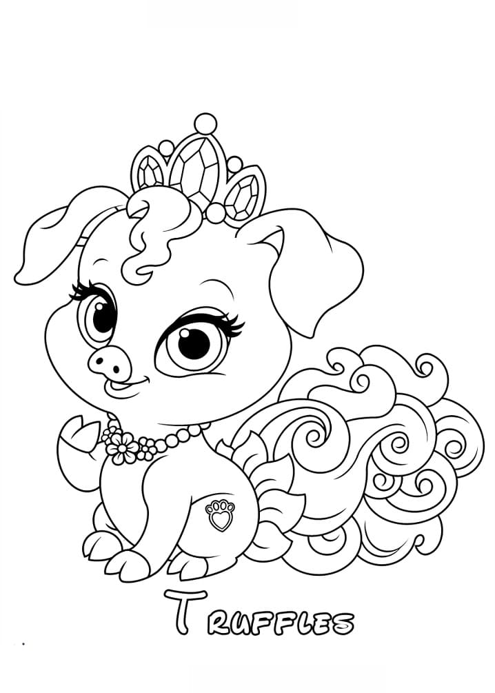 Coloriage imprimable Palace Pets #196389 de la collection Dessins animés et séries animées à colorier aux crayons