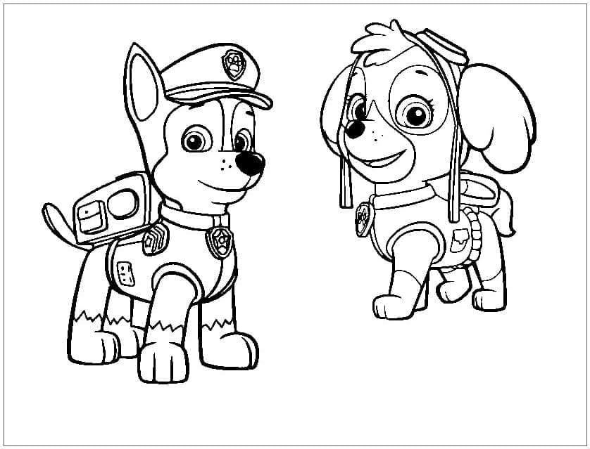 Coloriage imprimable Pat'Patrouille #178141 de la collection Dessins animés et séries animées à colorier aux crayons