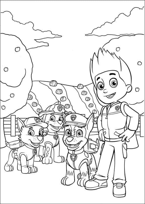 Coloriage Pat'Patrouille #178161 à imprimer gratuitement, extrait de la collection Dessins animés et séries animées