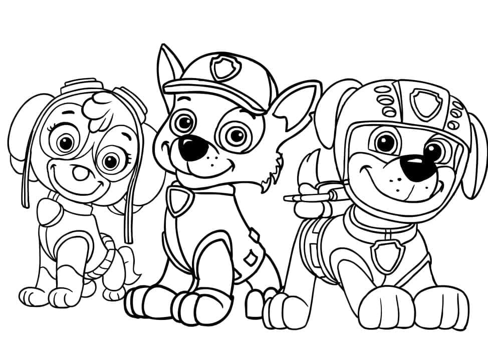 Coloriage imprimable Pat'Patrouille #178162 de la collection Dessins animés et séries animées à colorier aux crayons