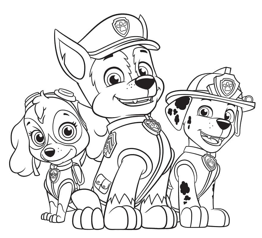 Coloriage imprimable Pat'Patrouille #178195 de la collection Dessins animés et séries animées à colorier aux crayons