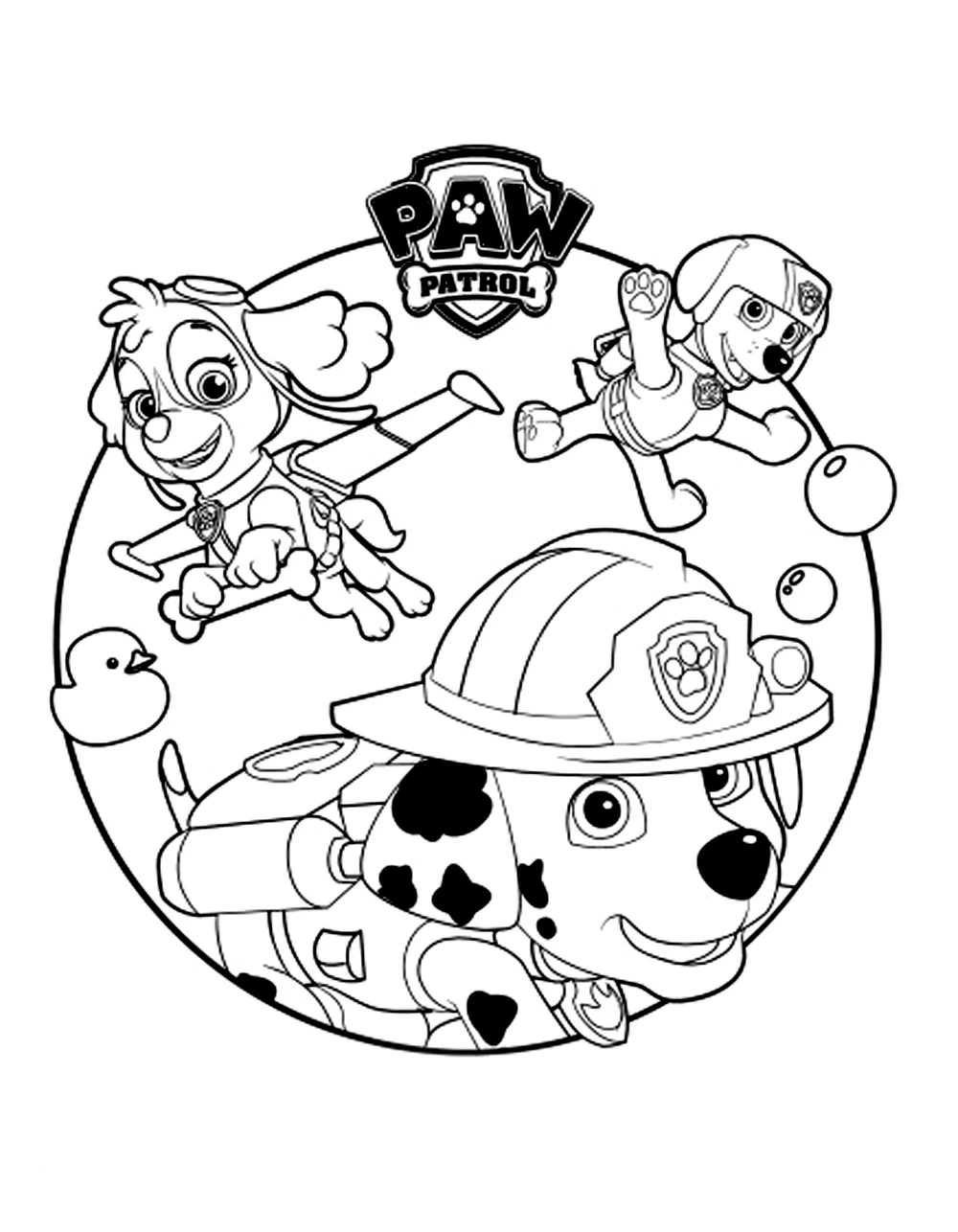 Coloriage gratuit Pat'Patrouille #44242 de la collection Dessins animés et séries animées à imprimer