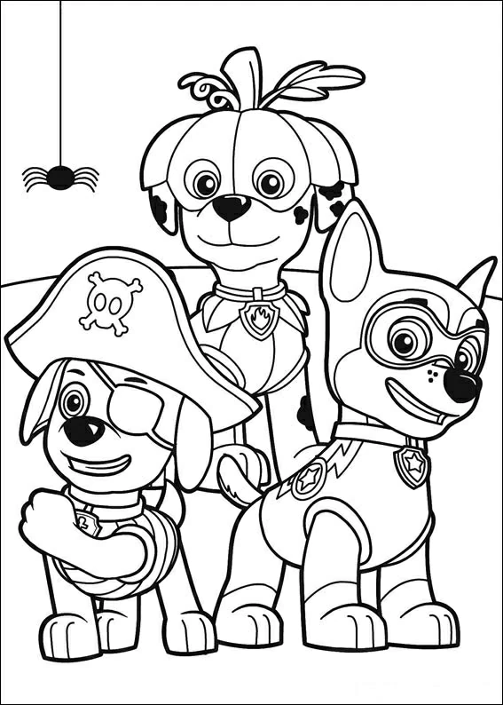 Coloriage gratuit Pat'Patrouille #44356 de la collection Dessins animés et séries animées à imprimer