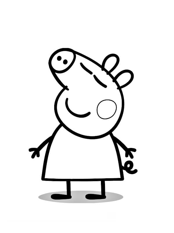 Dessin Peppa Pig #180866 à colorier de la série Dessins animés et séries animées, gratuit à télécharger et imprimer
