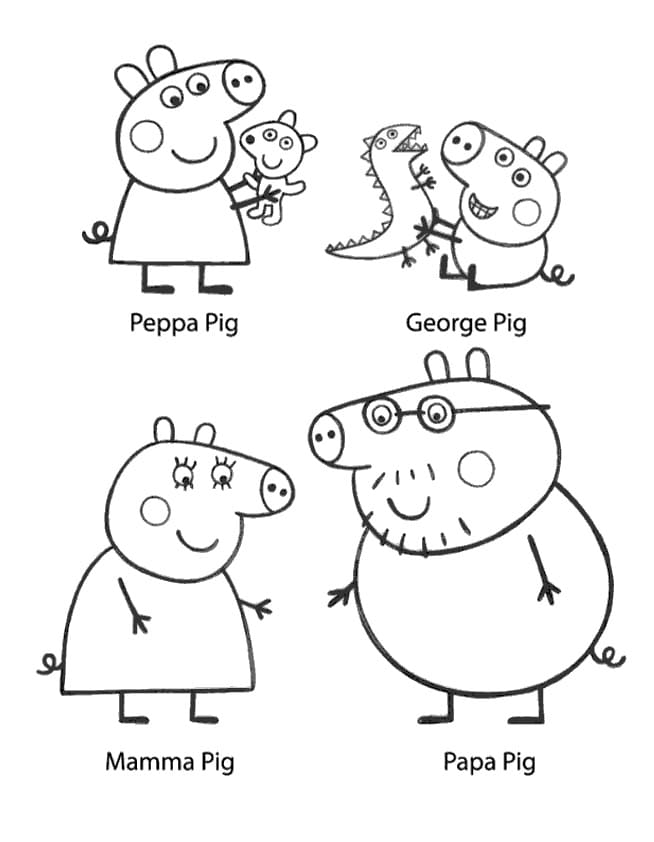 Coloriage à imprimer Peppa Pig #180876 de la série Dessins animés et séries animées, gratuit pour enfants et adultes