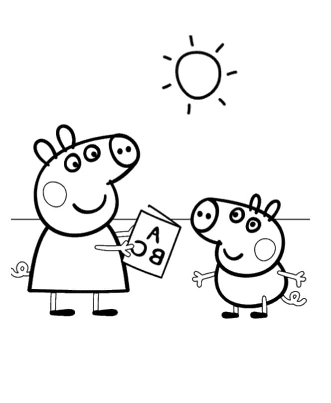 Coloriage gratuit Peppa Pig #180894 de la collection Dessins animés et séries animées à imprimer