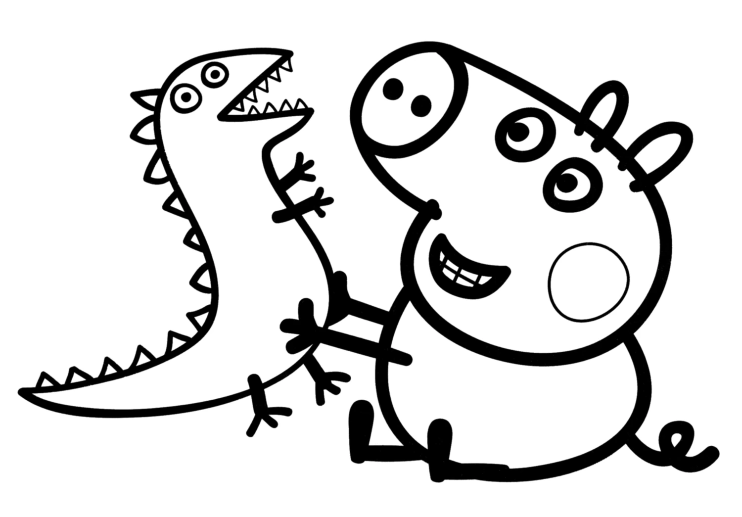 Coloriage gratuit Peppa Pig #43906 de la collection Dessins animés et séries animées à imprimer