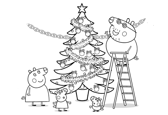 Coloriage gratuit Peppa Pig #43950 de la collection Dessins animés et séries animées à imprimer