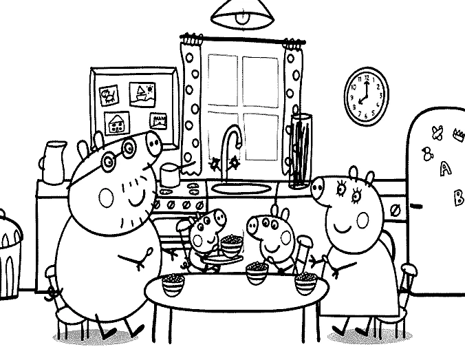 Coloriage gratuit Peppa Pig #43957 de la collection Dessins animés et séries animées à imprimer