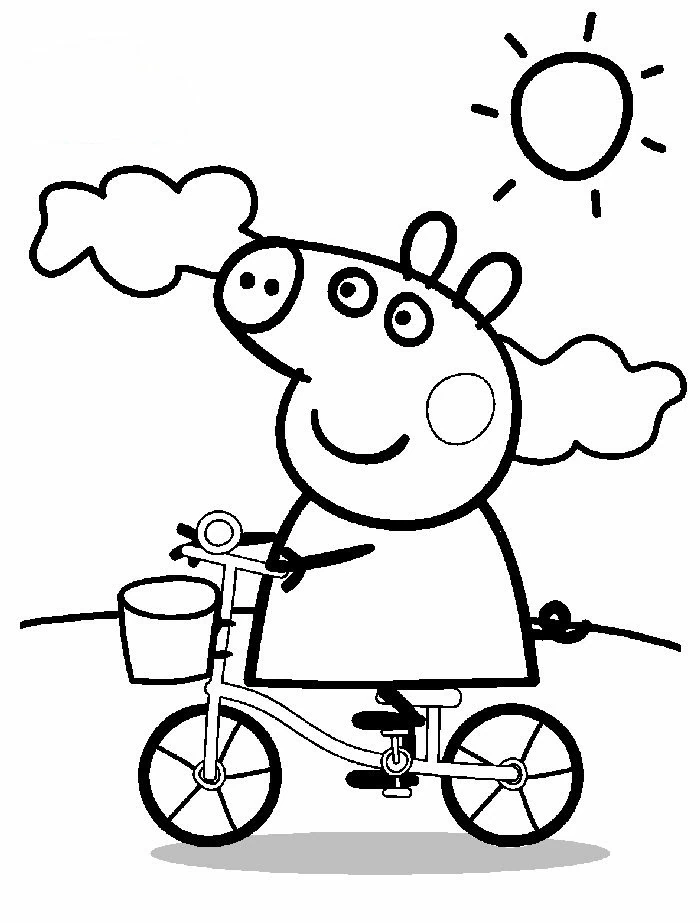 Coloriage gratuit Peppa Pig #44032 de la collection Dessins animés et séries animées à imprimer