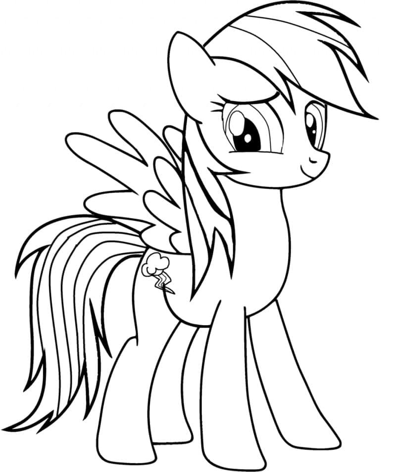 Coloriage gratuit Petit Poney #183356 de la collection Dessins animés et séries animées à imprimer