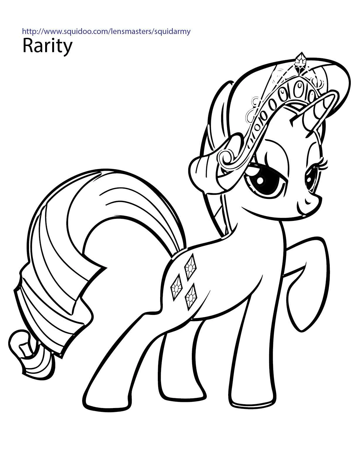 Joli coloriage Petit Poney #41869 de la collection Dessins animés et séries animées, prêt à imprimer pour petits et grands