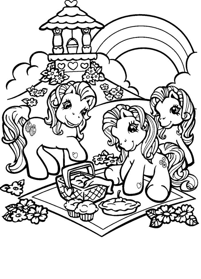 Dessin à colorier Petit Poney #41879 issu de la collection Dessins animés et séries animées, prêt à imprimer
