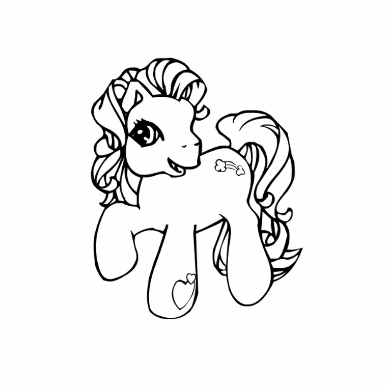 Coloriage imprimable Petit Poney #41887 de la collection Dessins animés et séries animées à colorier aux crayons
