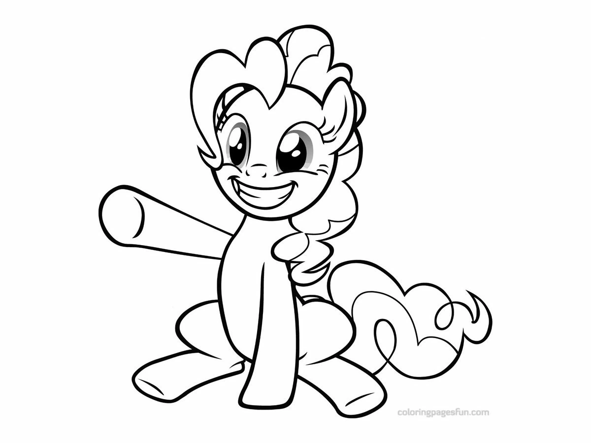 Dessin à colorier Petit Poney #41928 issu de la collection Dessins animés et séries animées, prêt à imprimer