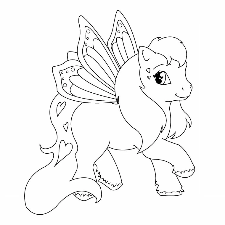 Dessin Petit Poney #41935 à colorier de la série Dessins animés et séries animées, gratuit à télécharger et imprimer