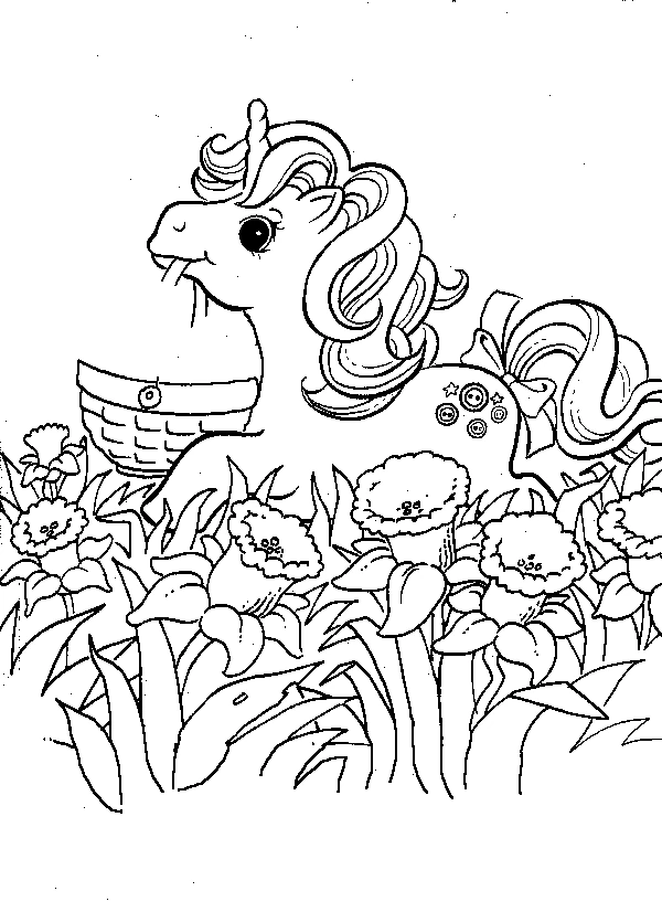 Illustration au trait Petit Poney #41949 de la collection Dessins animés et séries animées à colorier gratuitement