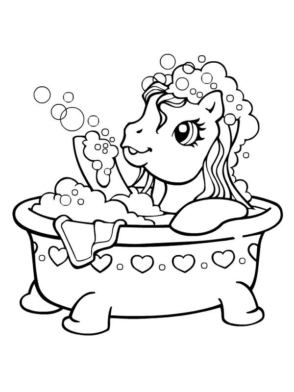 Dessin à colorier Petit Poney #41982 issu de la collection Dessins animés et séries animées, prêt à imprimer