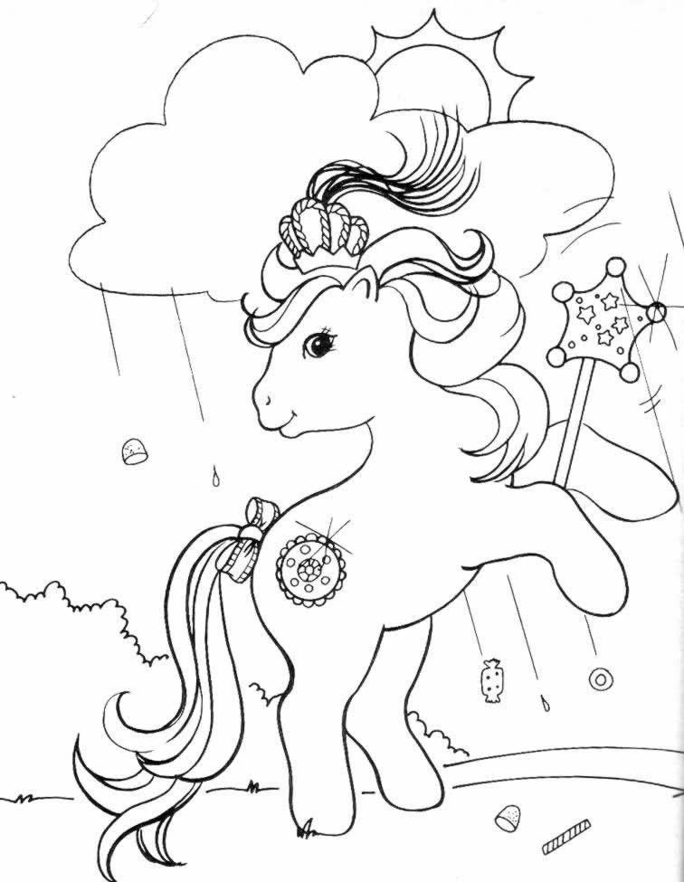 Joli coloriage Petit Poney #42009 de la collection Dessins animés et séries animées, prêt à imprimer pour petits et grands