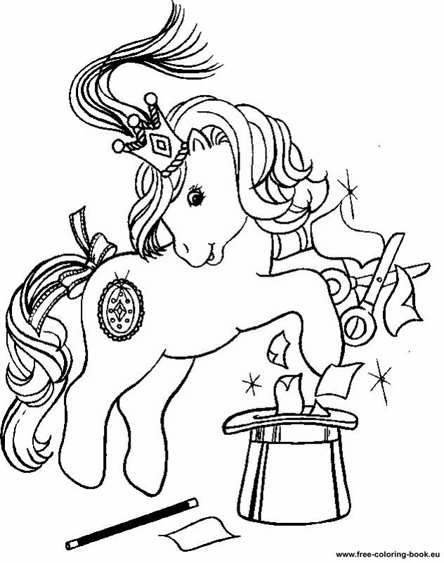 Coloriage Petit Poney #42033 à imprimer gratuitement, extrait de la collection Dessins animés et séries animées