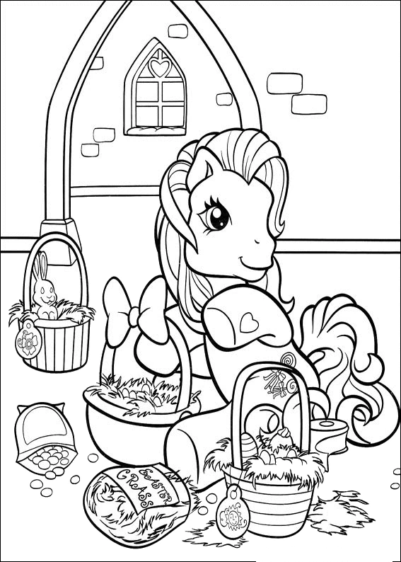 Coloriage gratuit Petit Poney #42035 de la collection Dessins animés et séries animées à imprimer