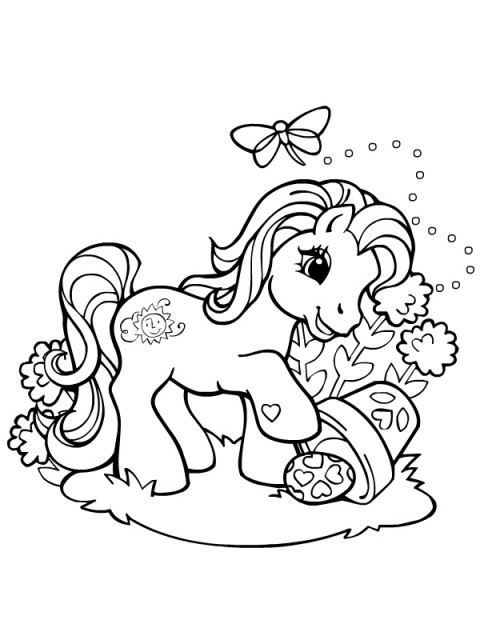 Coloriage gratuit Petit Poney #42055 de la collection Dessins animés et séries animées à imprimer