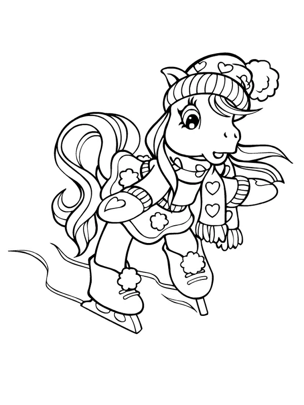 Dessin Petit Poney #42073 à colorier de la série Dessins animés et séries animées, gratuit à télécharger et imprimer