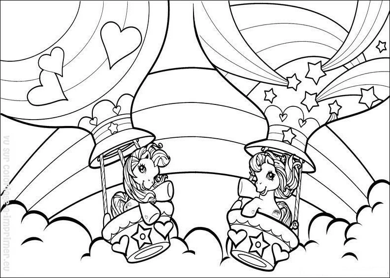 Coloriage gratuit pour enfants et adultes Petit Poney #42076, collection Dessins animés et séries animées