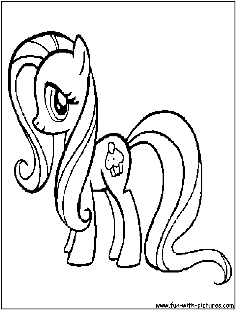 Joli coloriage Petit Poney #42088 de la collection Dessins animés et séries animées, prêt à imprimer pour petits et grands