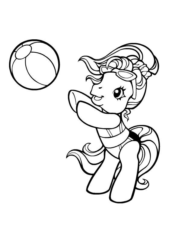 Coloriage Petit Poney #42101 à imprimer gratuitement, extrait de la collection Dessins animés et séries animées