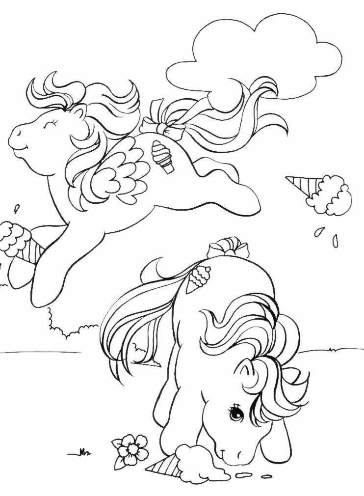 Coloriage Petit Poney #42120 à imprimer gratuitement, extrait de la collection Dessins animés et séries animées