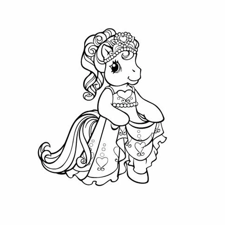 Coloriage gratuit Petit Poney #42121 de la collection Dessins animés et séries animées à imprimer