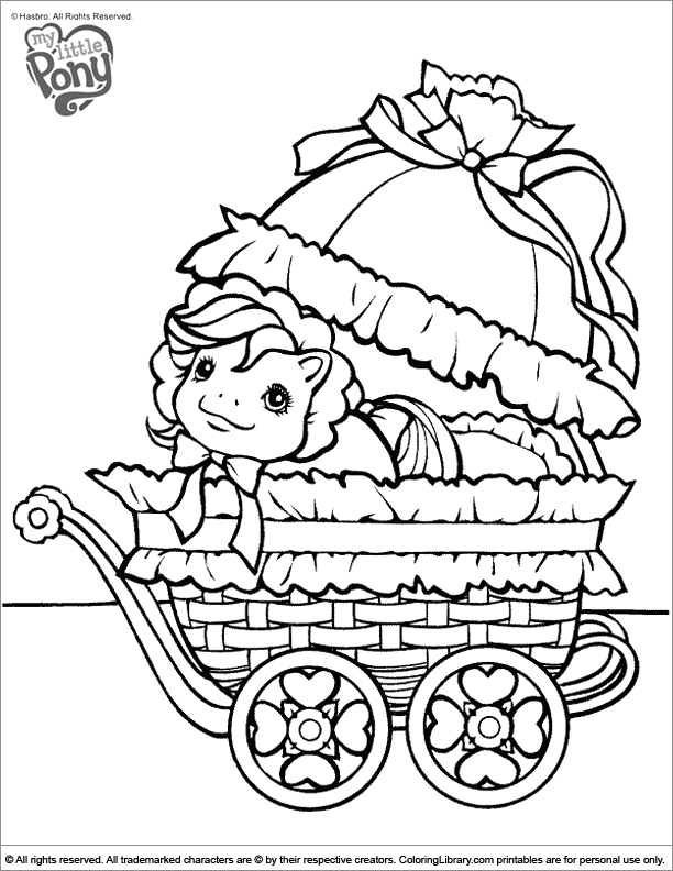 Coloriage gratuit pour enfants et adultes Petit Poney #42144, collection Dessins animés et séries animées