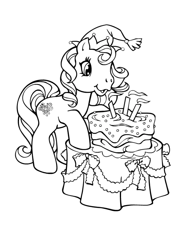 Coloriage imprimable Petit Poney #42156 de la collection Dessins animés et séries animées à colorier aux crayons