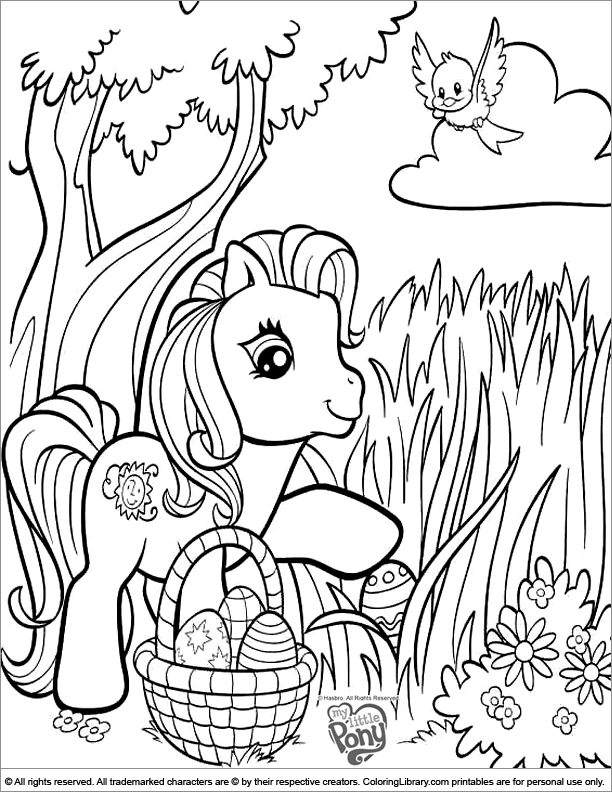 Coloriage gratuit pour enfants et adultes Petit Poney #42159, collection Dessins animés et séries animées
