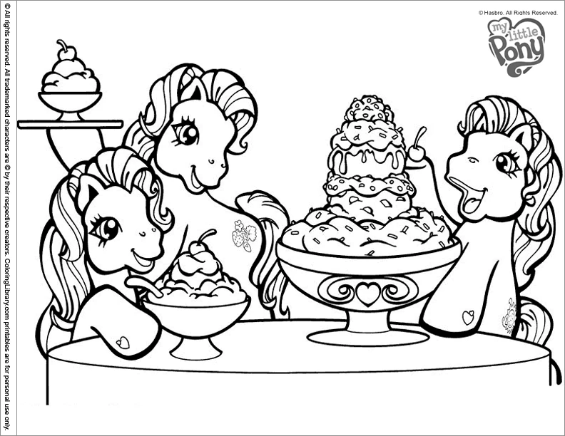 Dessin Petit Poney #42161 à colorier de la série Dessins animés et séries animées, gratuit à télécharger et imprimer