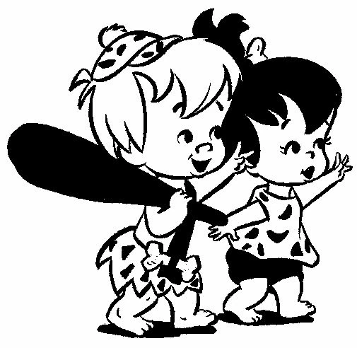 Coloriage gratuit Pierrafeu #29559 de la collection Dessins animés et séries animées à imprimer