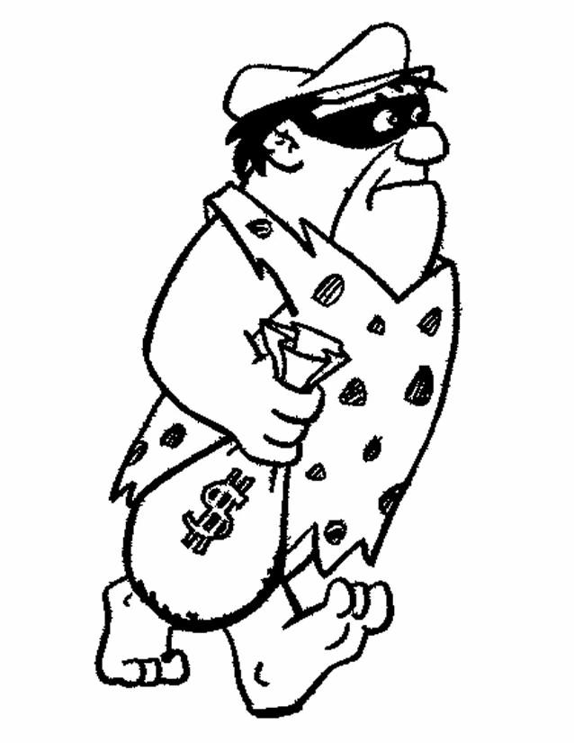 Coloriage gratuit Pierrafeu #29583 de la collection Dessins animés et séries animées à imprimer