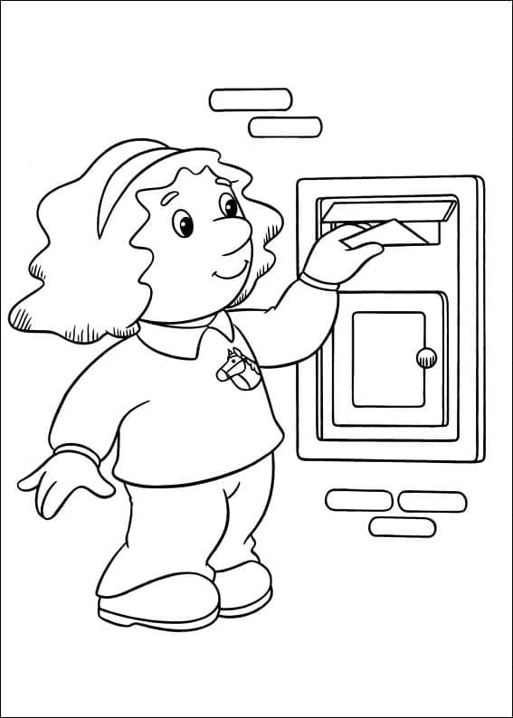 Page de coloriage Pierre le facteur #206782, collection Dessins animés et séries animées, à imprimer et colorier