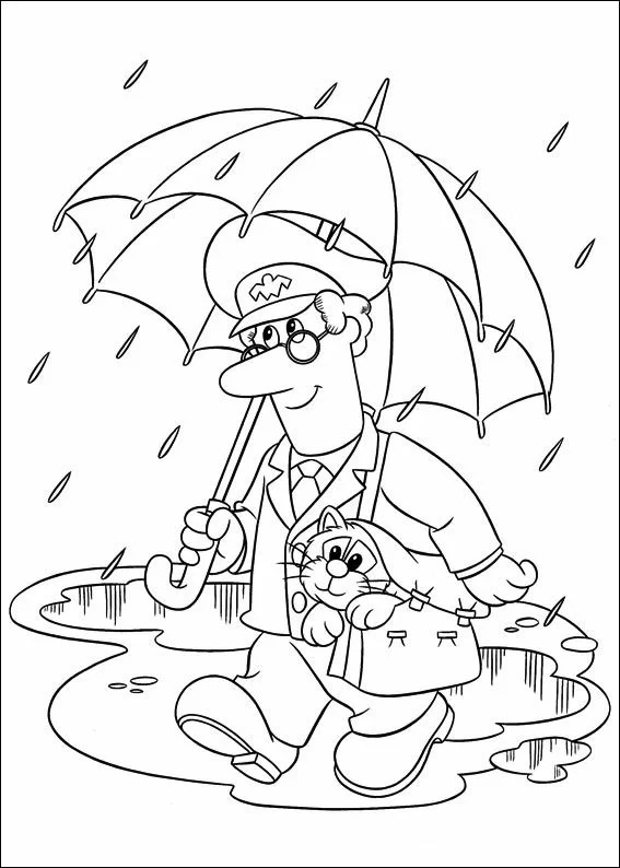 Coloriage imprimable Pierre le facteur #49474 de la collection Dessins animés et séries animées à colorier aux crayons