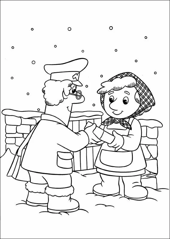 Coloriage gratuit pour enfants et adultes Pierre le facteur #49484, collection Dessins animés et séries animées