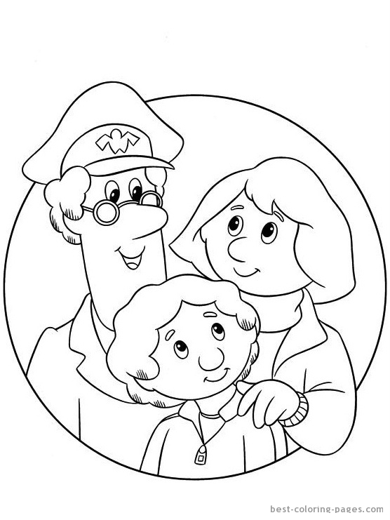 Illustration au trait Pierre le facteur #49532 de la collection Dessins animés et séries animées à colorier gratuitement