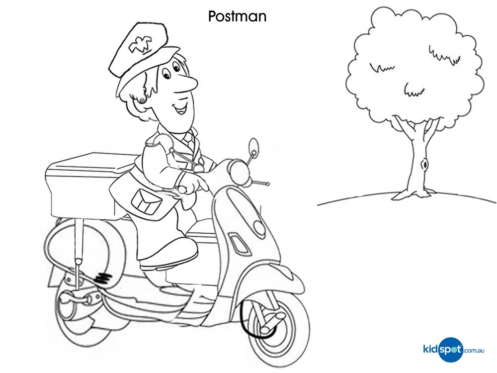 Coloriage imprimable Pierre le facteur #49544 de la collection Dessins animés et séries animées à colorier aux crayons