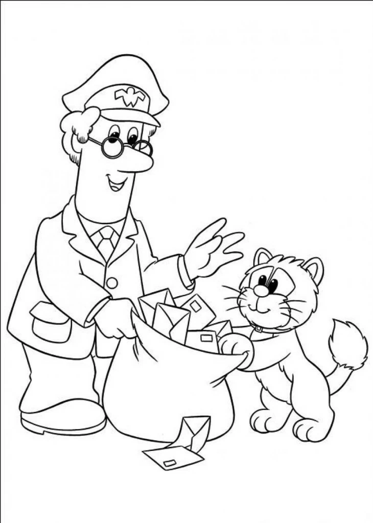 Coloriage gratuit Pierre le facteur #49592 de la collection Dessins animés et séries animées à imprimer