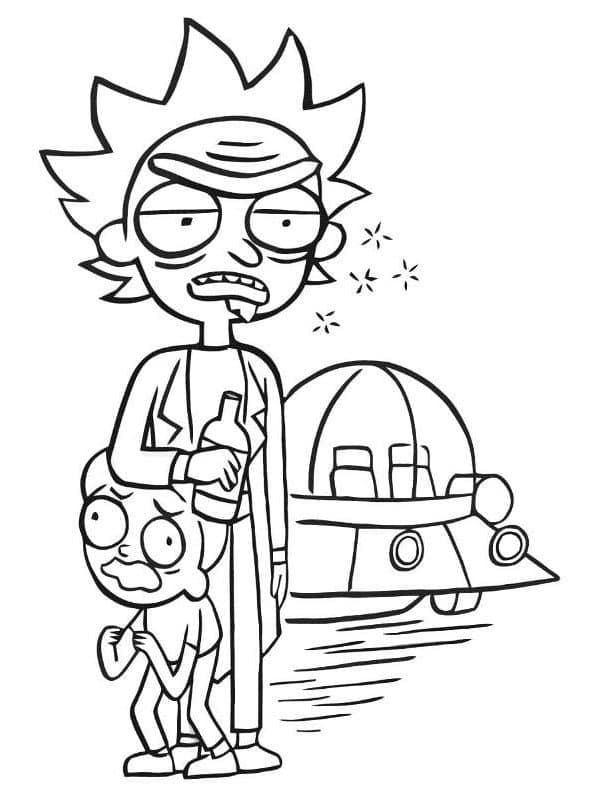 Page de coloriage Rick et Morty #208235, collection Dessins animés et séries animées, à imprimer et colorier