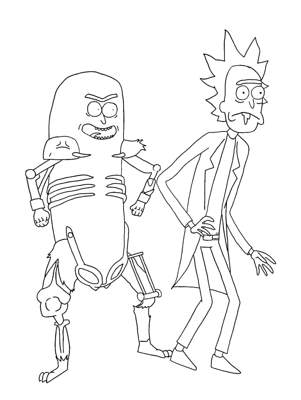 Dessin Rick et Morty #208244 à colorier de la série Dessins animés et séries animées, gratuit à télécharger et imprimer