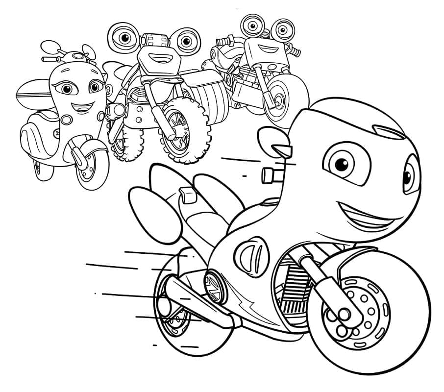 Coloriage imprimable Ricky Zoom #185743 de la collection Dessins animés et séries animées à colorier aux crayons